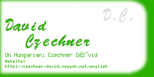 david czechner business card